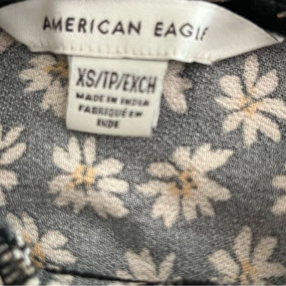 AMERICAN EAGLE DAISY DRESS 28” FRONT 31” BACK | TIE NECK | BLACK & WHITE | XS - Picture 6 of 7